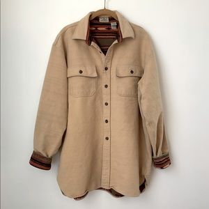 L.L. Bean Casual Beige Button Down Shirt